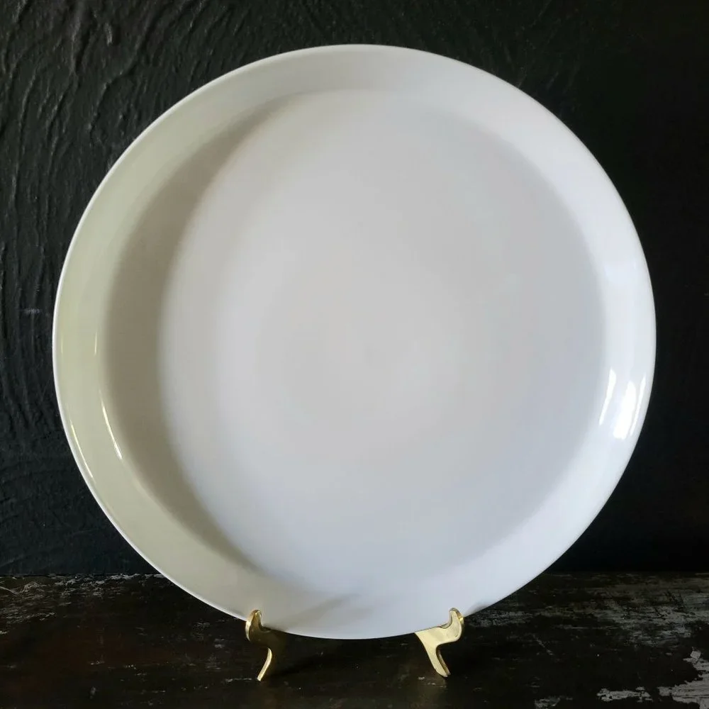Discontinued West Elm Modern Porcelain Dinner Plate, White Porcelain Deep Plate